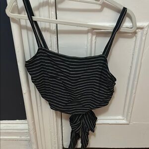 NWT Faithfull the Brand Cropped Navy & White Top